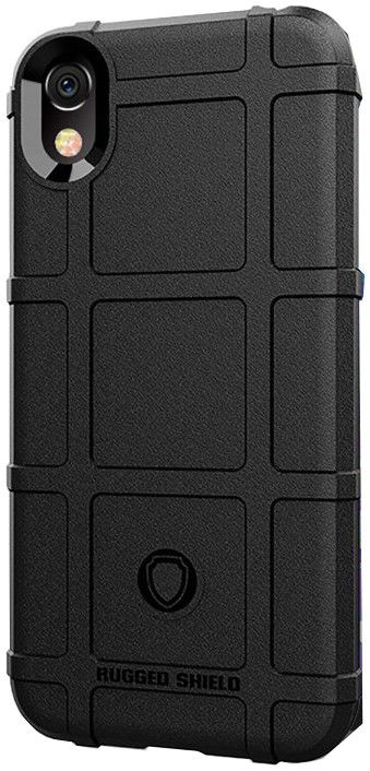 Huawei Y5 (2019) Hybride Rugged Armor Hoesje Zwart afbeelding 2