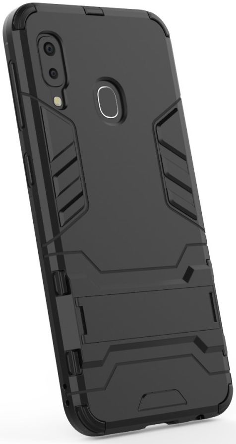Samsung Galaxy A20E Hybride Stand Hoesje Zwart afbeelding 7