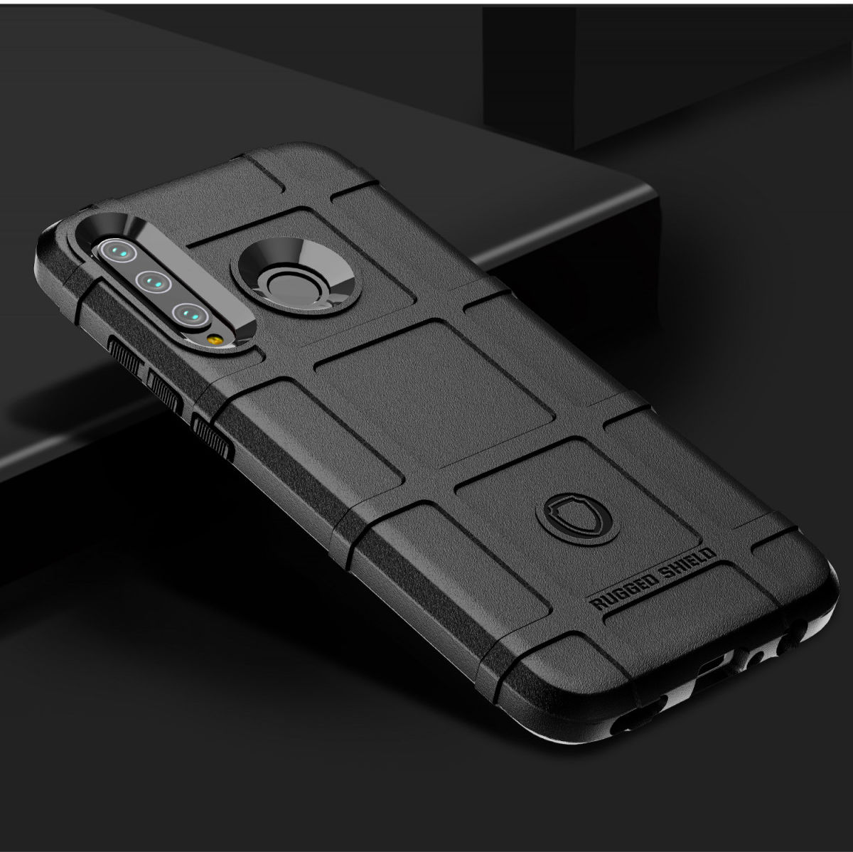 Huawei P Smart Plus (2019) Rugged Armor Hoesje Zwart afbeelding 4