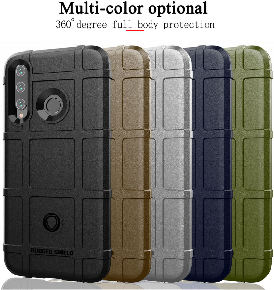 Huawei P Smart Plus (2019) Rugged Armor Hoesje Zwart afbeelding 5