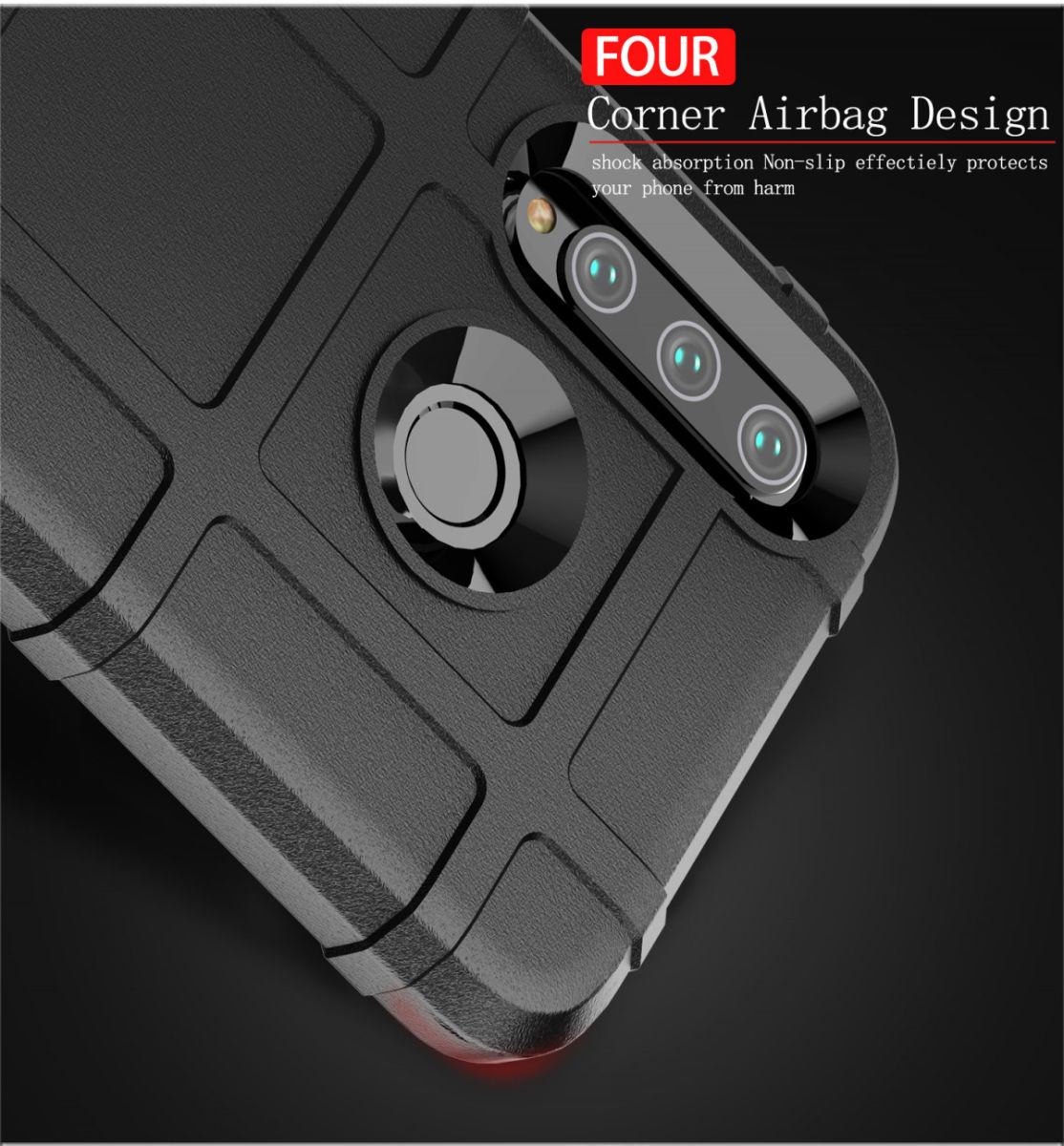Huawei P Smart Plus (2019) Rugged Armor Hoesje Zwart afbeelding 8