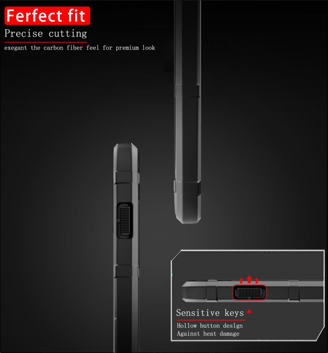 Huawei P Smart Plus (2019) Rugged Armor Hoesje Zwart afbeelding 9