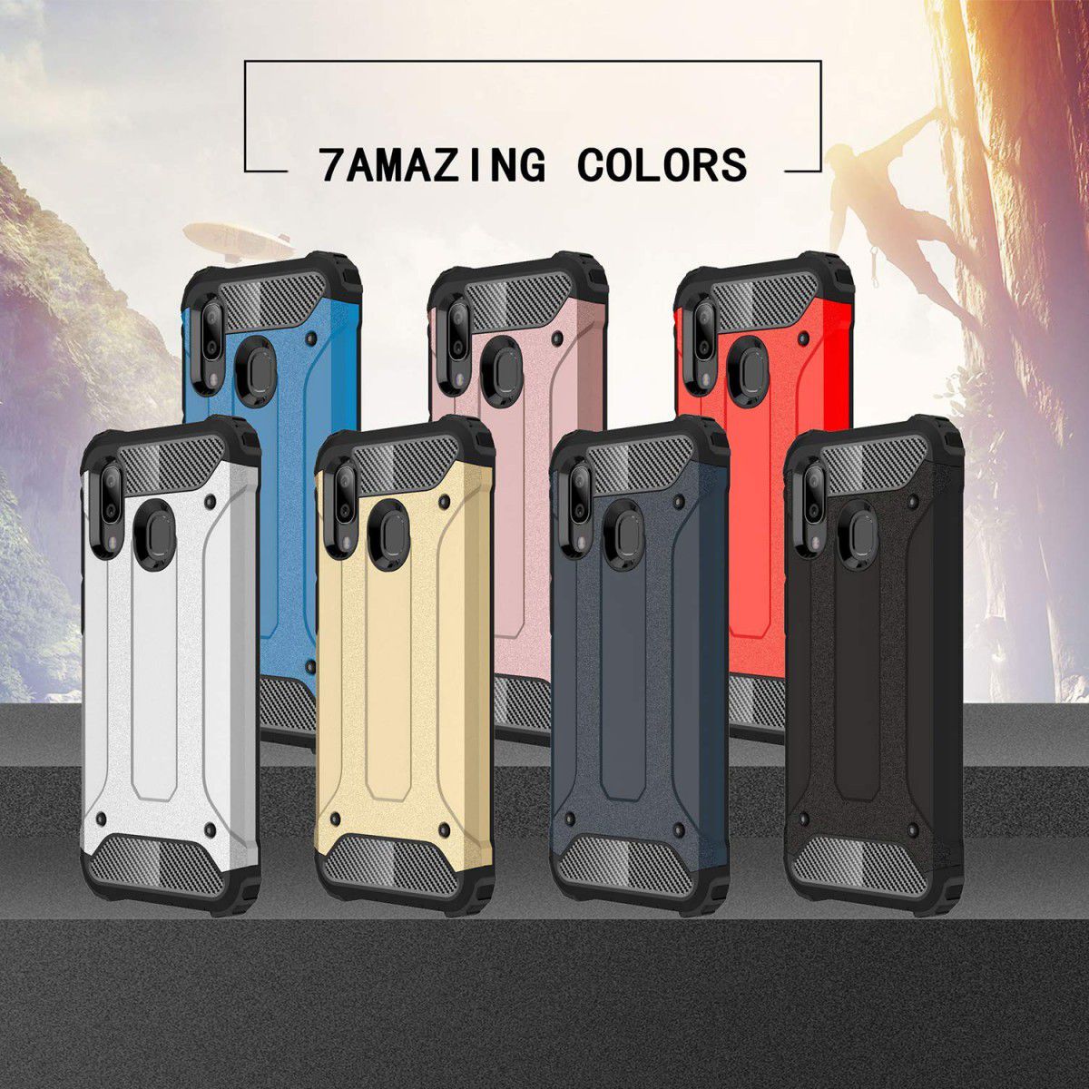 Huawei P Smart Z Hybride Hoesje Rood afbeelding 3