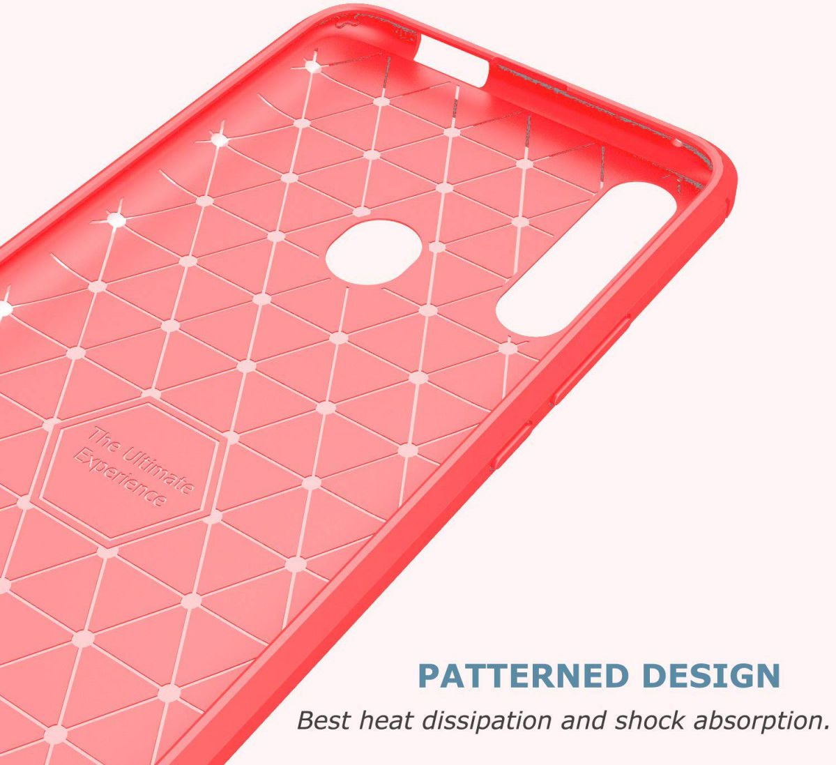 Huawei P Smart Z Geborsteld TPU Hoesje Rood afbeelding 5