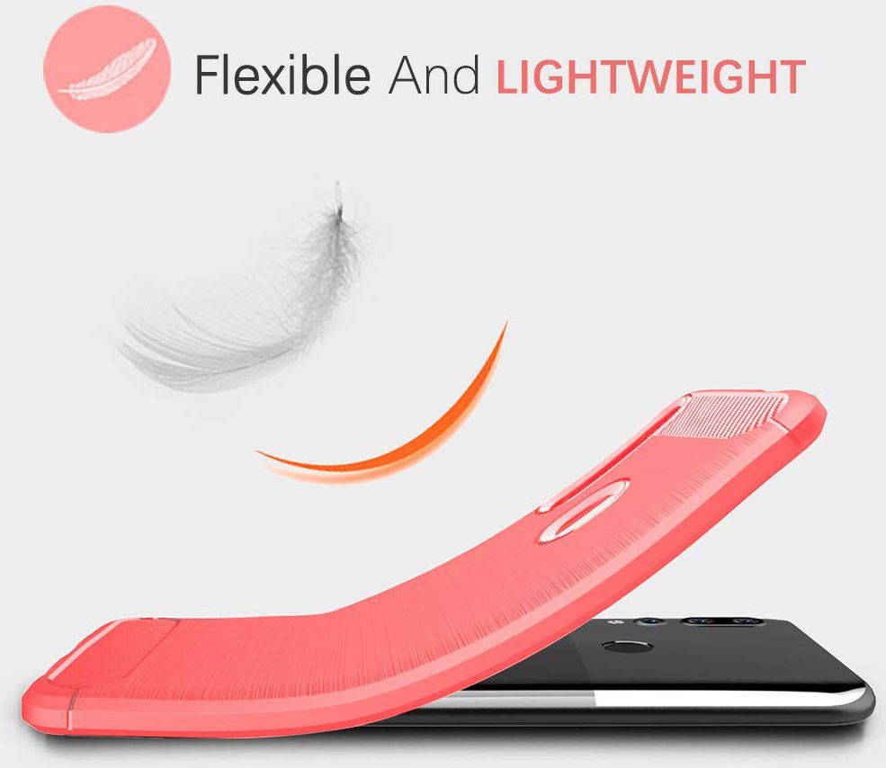 Huawei P Smart Z Geborsteld TPU Hoesje Rood afbeelding 7