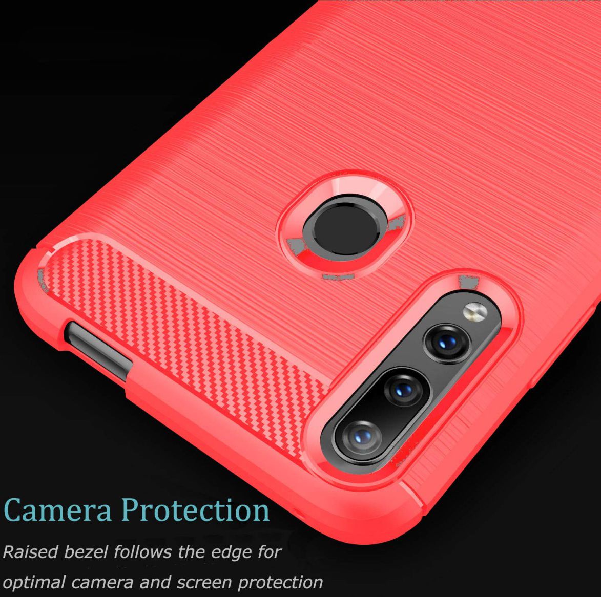 Huawei P Smart Z Geborsteld TPU Hoesje Rood afbeelding 8