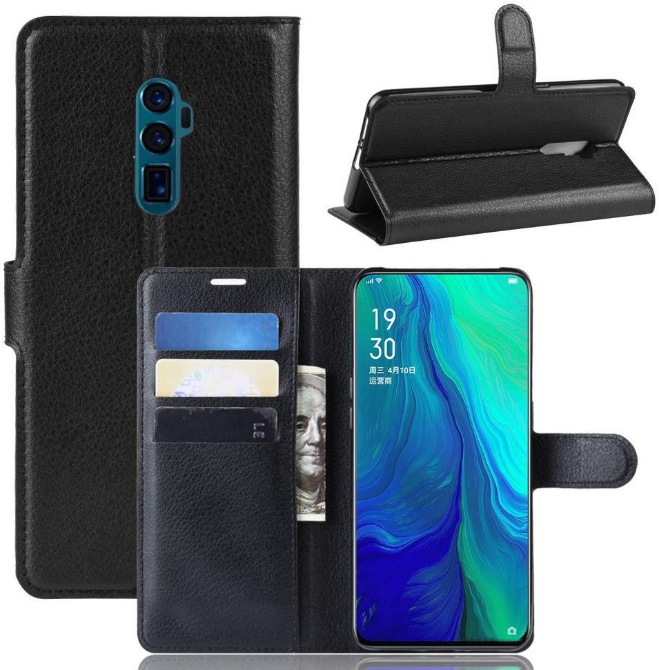 Oppo Reno 10X Zoom Portemonnee Hoesje Zwart afbeelding 5