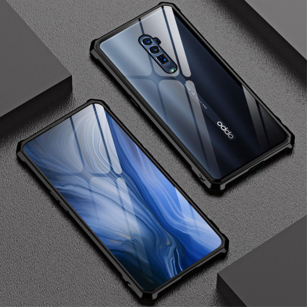 Oppo Reno 10X Zoom Hybride Back Cover Hoesje Transparant Zwart afbeelding 2