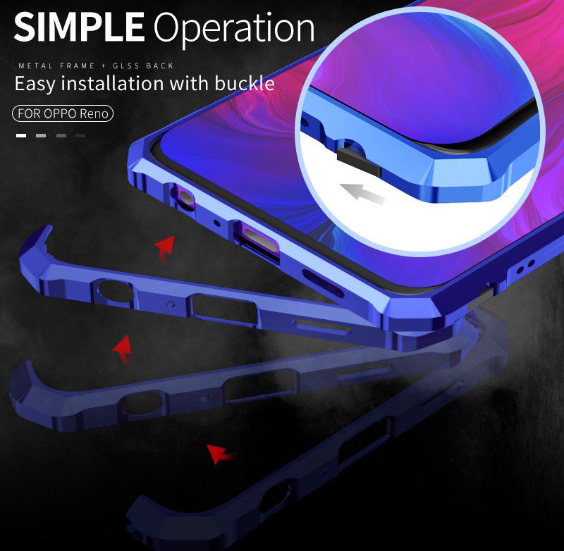 Oppo Reno 10X Zoom Hybride Back Cover Hoesje Transparant Zwart afbeelding 4