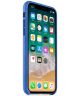 Originele Apple iPhone XS / X Leather Case Electric Blue