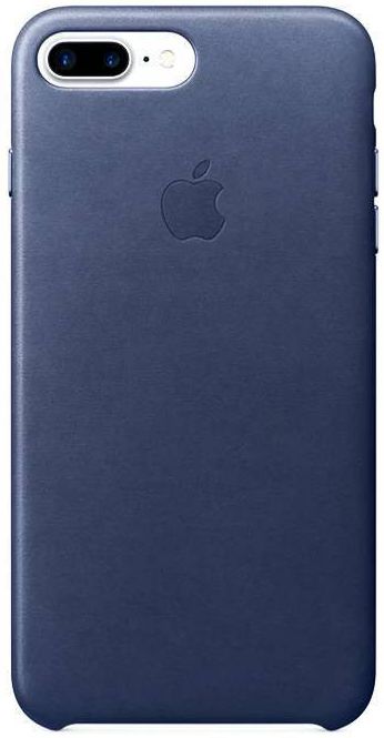 Originele Apple iPhone 8 / 7 Plus Leather Case Midnight Blue afbeelding 1