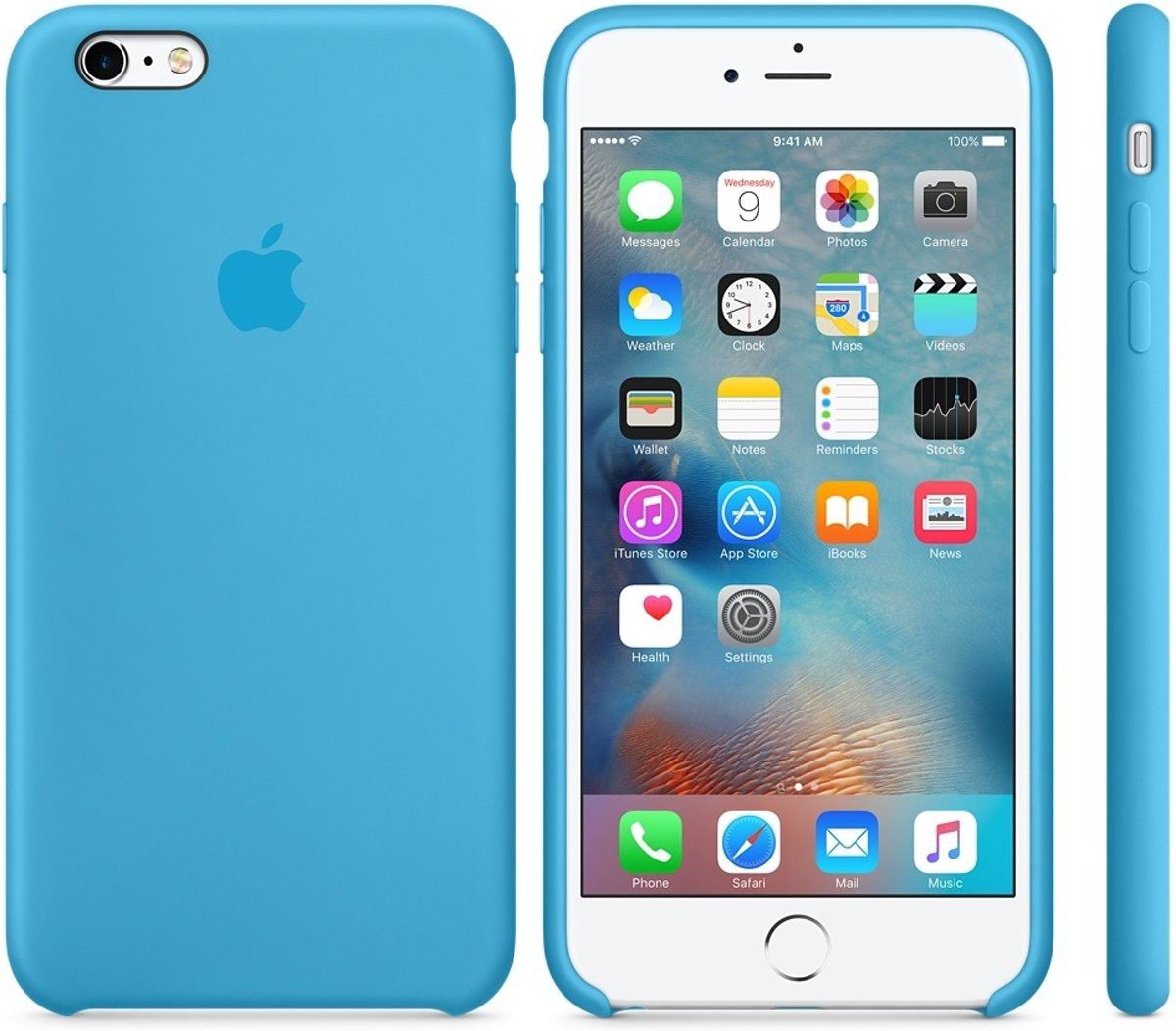 Originele Apple iPhone 6(s) Plus Silicone Case Blauw afbeelding 4