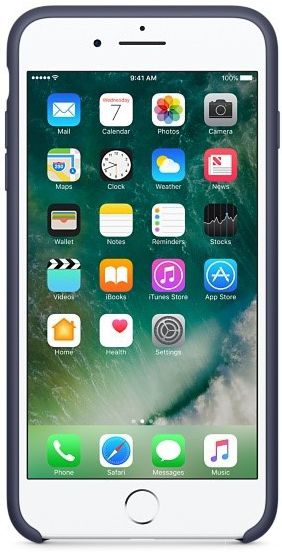 Originele Apple iPhone 8 / 7 Plus Silicone Case Midnight Blue afbeelding 3