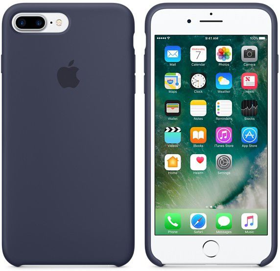 Originele Apple iPhone 8 / 7 Plus Silicone Case Midnight Blue afbeelding 4