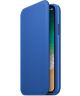 Originele Apple iPhone XS / X Leather Folio Electric Blue