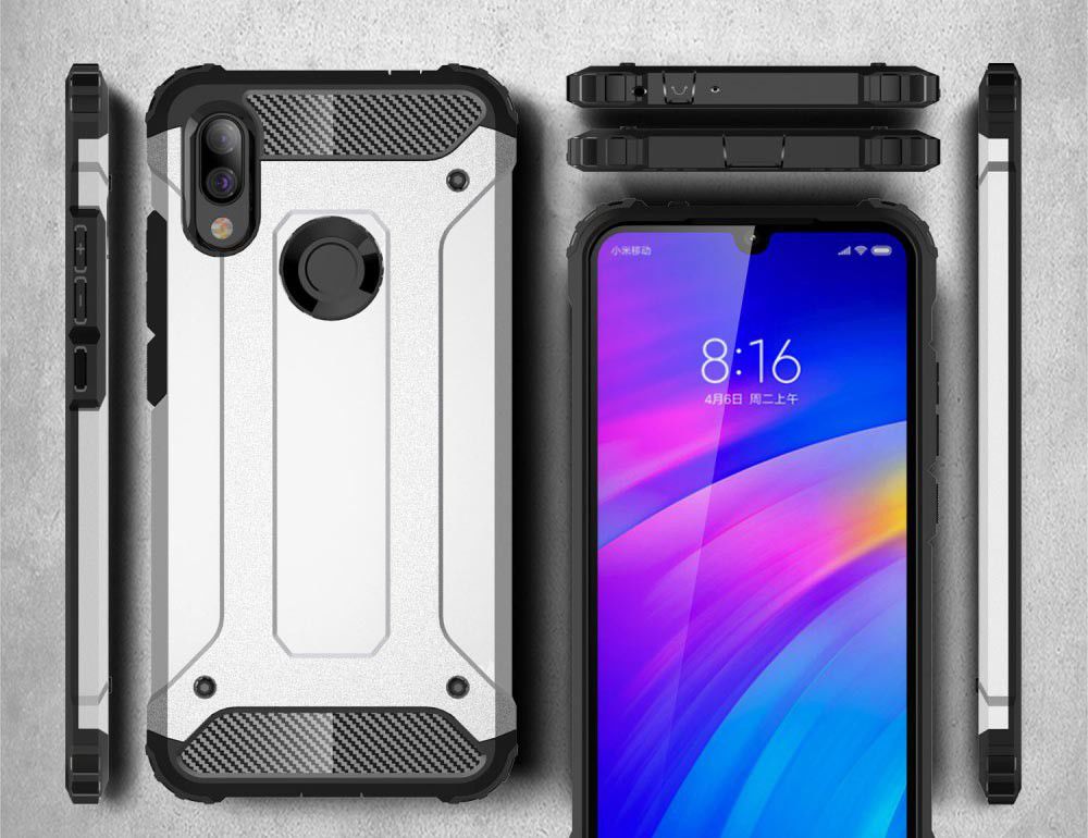 Xiaomi Redmi 7 Hybride Hoesje Zwart afbeelding 5