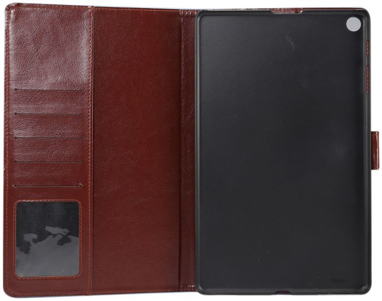 Samsung Galaxy Tab A 10.1 (2019) Jeans Portemonnee Hoesje Zwart afbeelding 2