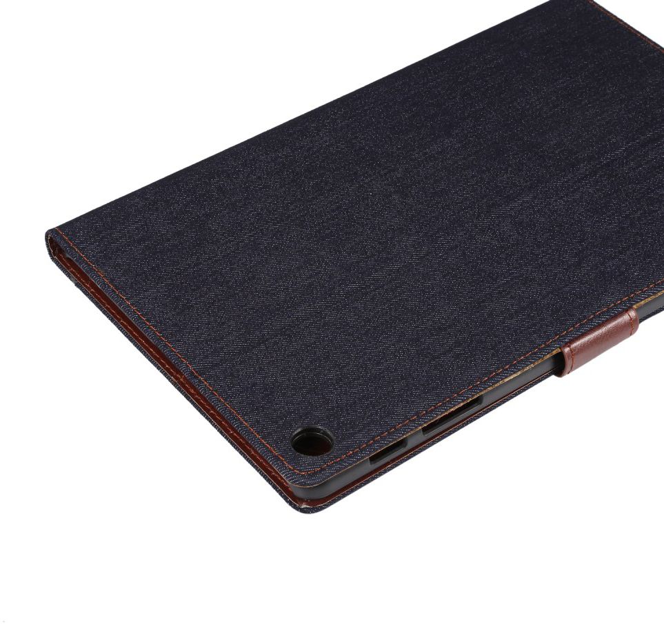 Samsung Galaxy Tab A 10.1 (2019) Jeans Portemonnee Hoesje Zwart afbeelding 7