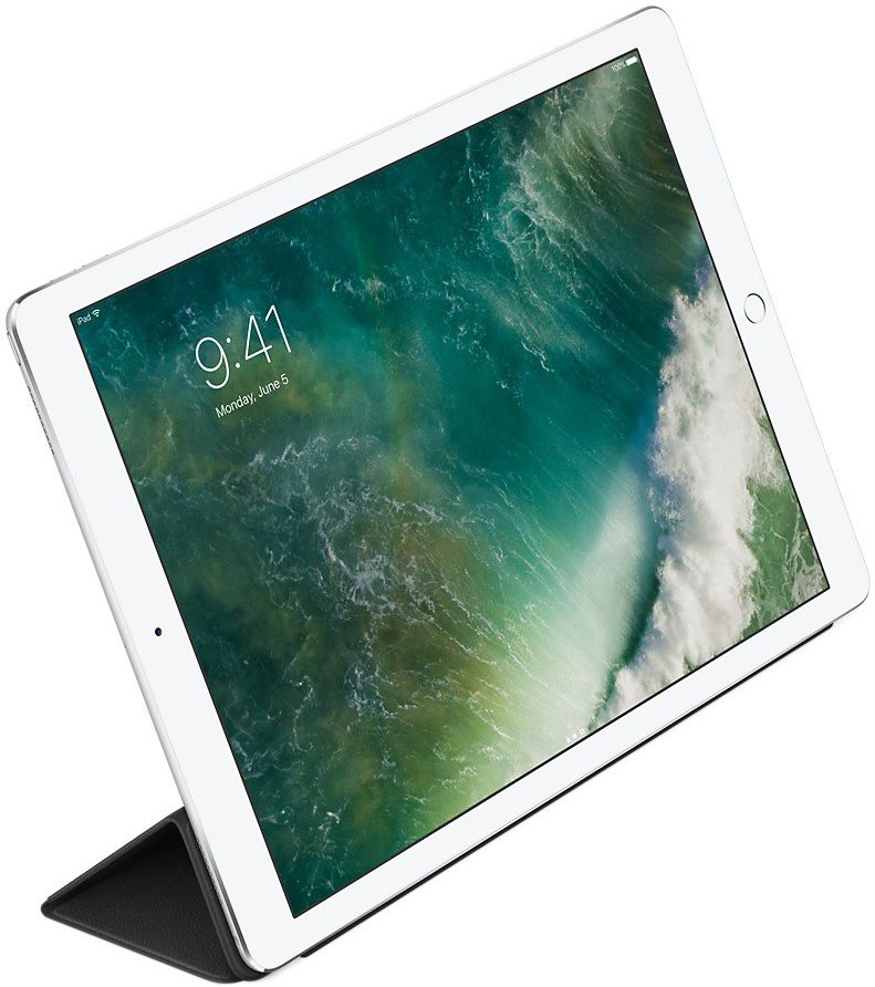 Originele Apple iPad Pro 12.9 (2017) Leather Smart Cover Black afbeelding 2
