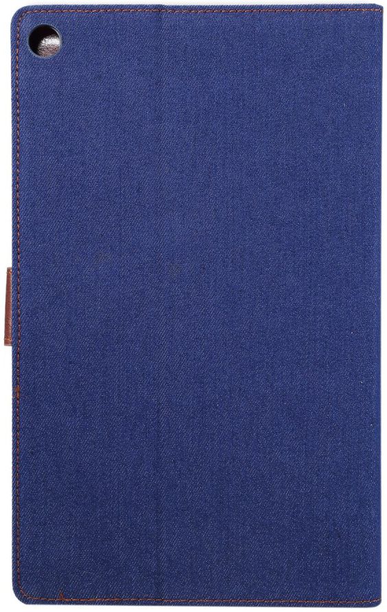 Samsung Galaxy Tab A 10.1 (2019) Jeans Portemonnee Hoesje Donkerblauw afbeelding 3