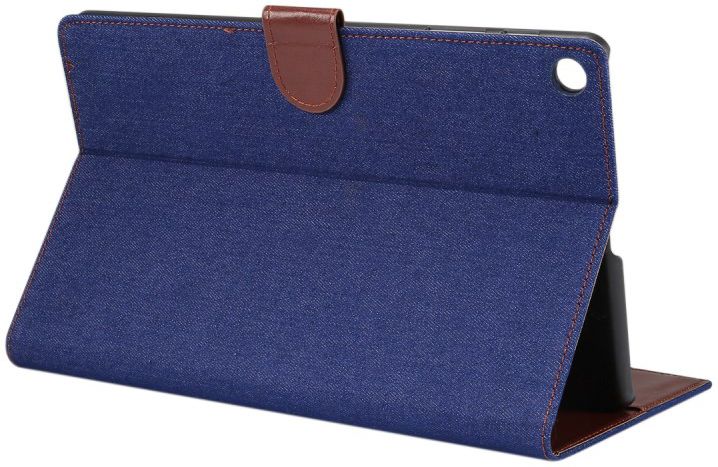 Samsung Galaxy Tab A 10.1 (2019) Jeans Portemonnee Hoesje Donkerblauw afbeelding 4