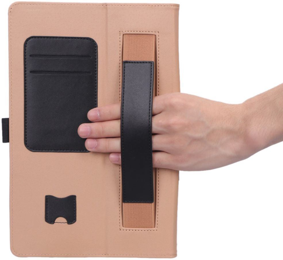 Samsung Galaxy Tab A 10.1 (2019) Portemonnee Hoesje met Strap Zwart afbeelding 2
