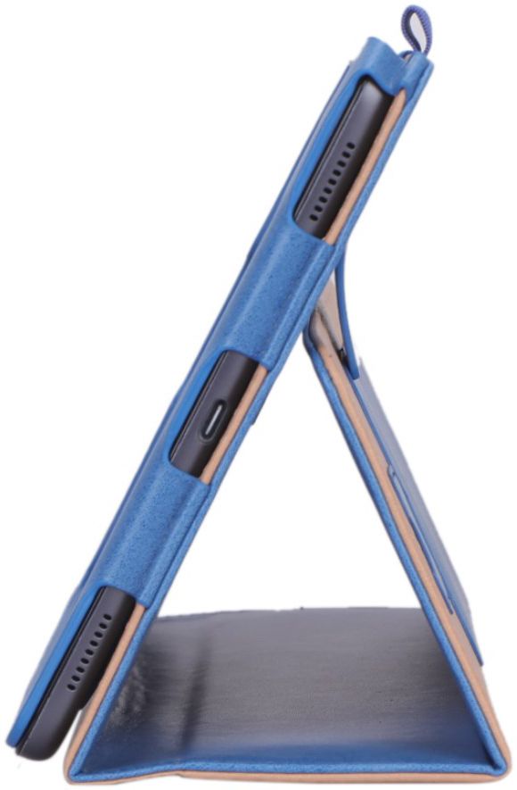 Samsung Galaxy Tab A 10.1 (2019) Portemonnee Hoesje met Strap Blauw afbeelding 11