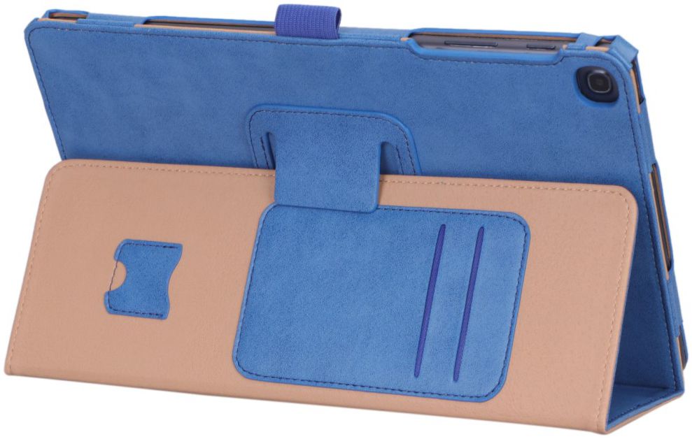 Samsung Galaxy Tab A 10.1 (2019) Portemonnee Hoesje met Strap Blauw afbeelding 12