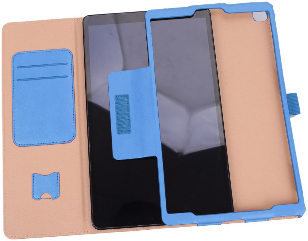 Samsung Galaxy Tab A 10.1 (2019) Portemonnee Hoesje met Strap Blauw afbeelding 6