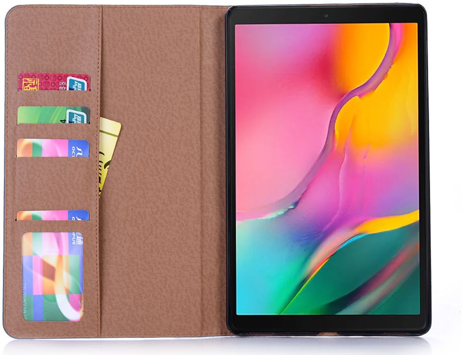 Samsung Galaxy Tab A 10.1 (2019) Retro Portemonnee Hoesje Grijs afbeelding 2
