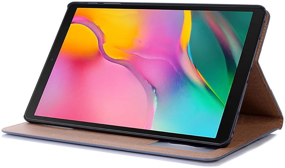 Samsung Galaxy Tab A 10.1 (2019) Retro Portemonnee Hoesje Grijs afbeelding 4