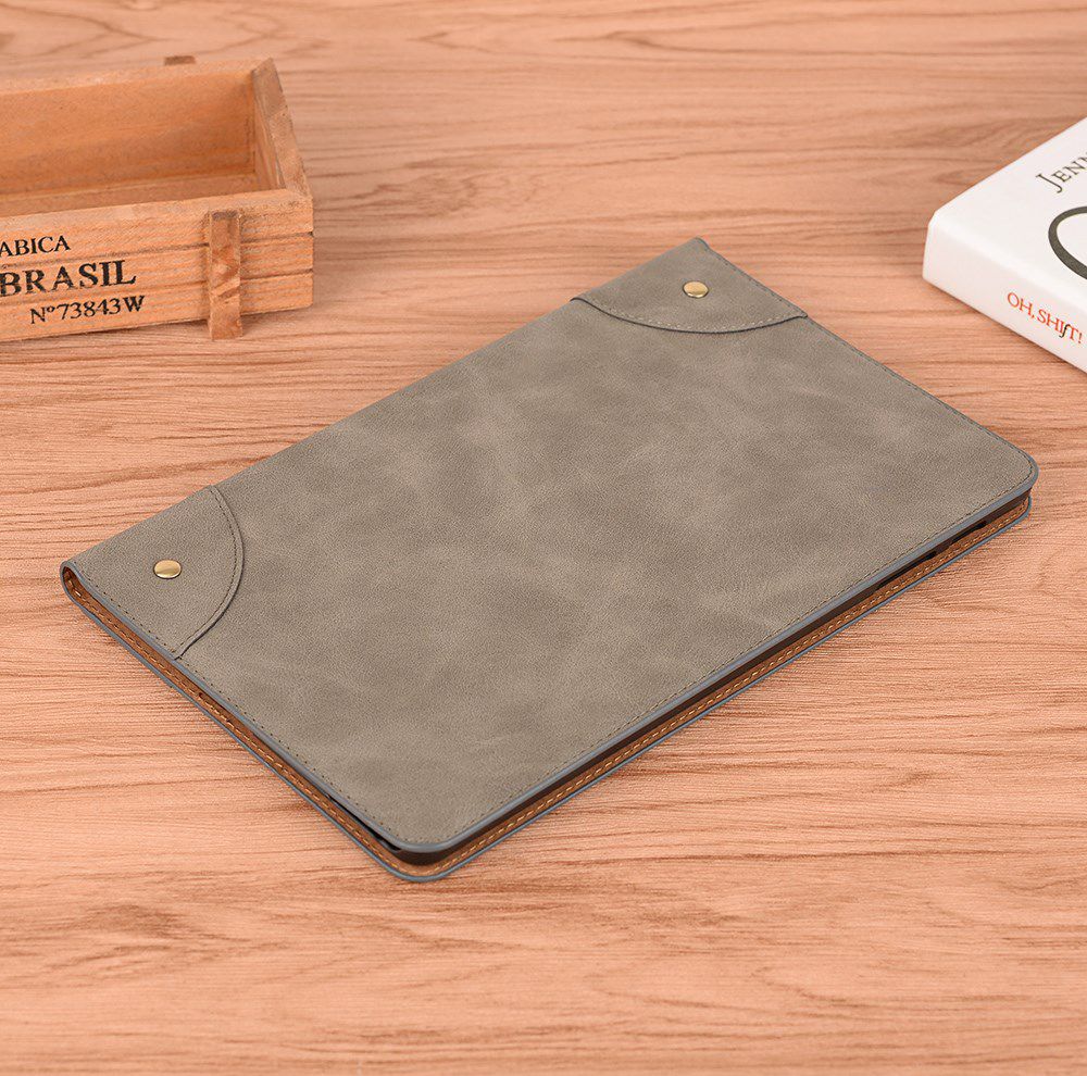Samsung Galaxy Tab A 10.1 (2019) Retro Portemonnee Hoesje Grijs afbeelding 8