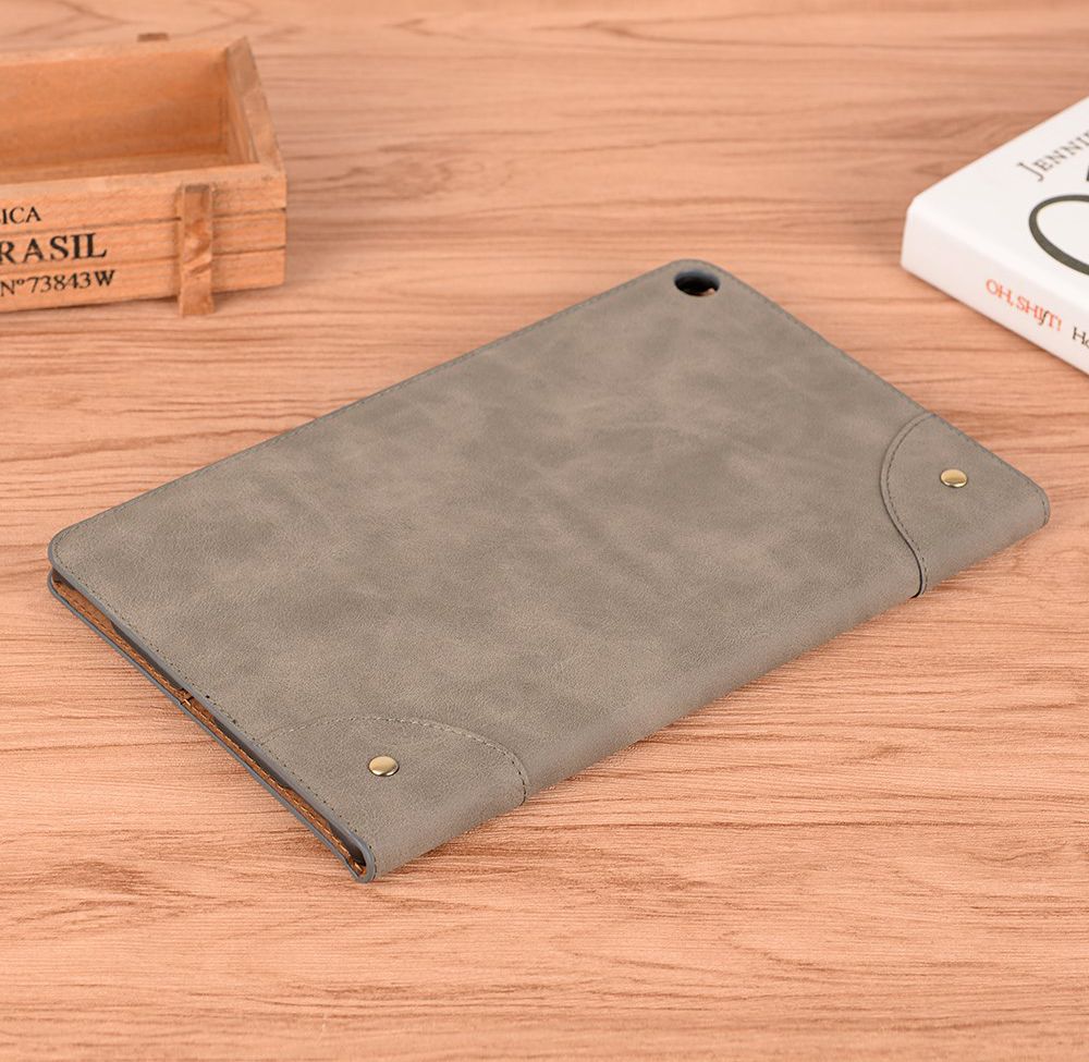 Samsung Galaxy Tab A 10.1 (2019) Retro Portemonnee Hoesje Grijs afbeelding 9