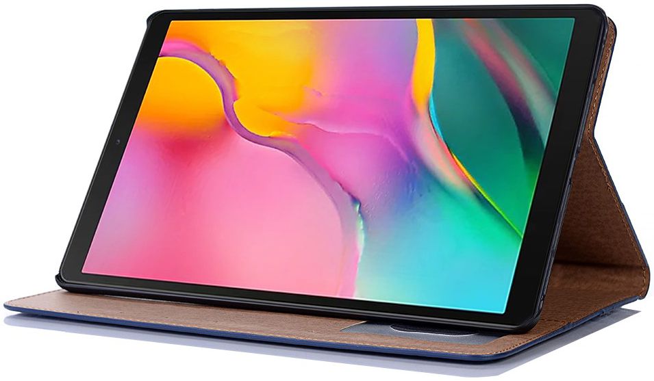 Samsung Galaxy Tab A 10.1 (2019) Retro Portemonnee Hoesje Blauw afbeelding 4