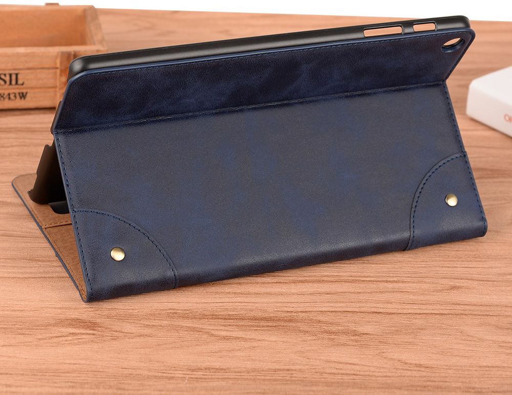 Samsung Galaxy Tab A 10.1 (2019) Retro Portemonnee Hoesje Blauw afbeelding 7