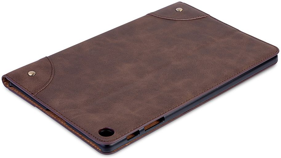 Samsung Galaxy Tab A 10.1 (2019) Retro Portemonnee Hoesje Donkerbruin afbeelding 6