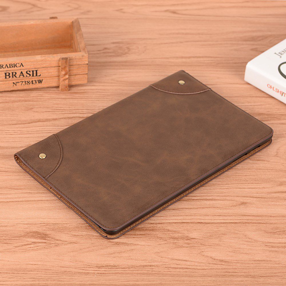 Samsung Galaxy Tab A 10.1 (2019) Retro Portemonnee Hoesje Donkerbruin afbeelding 7
