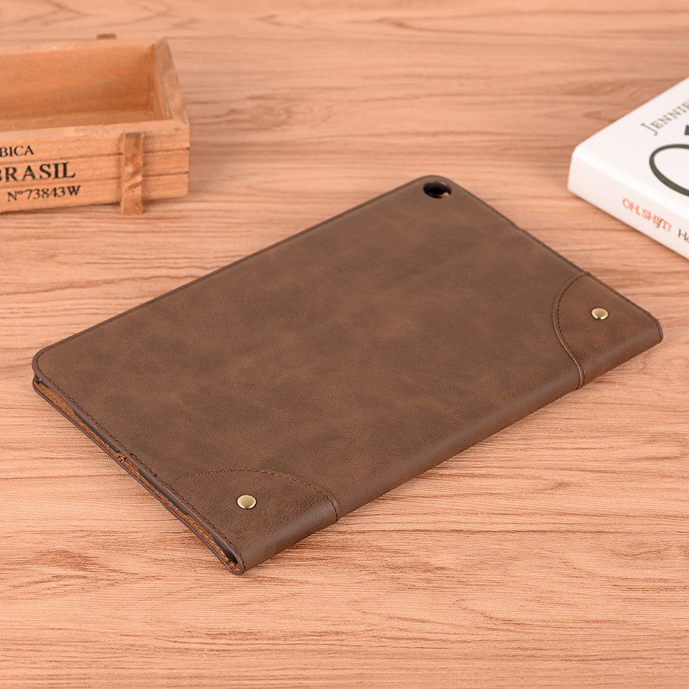 Samsung Galaxy Tab A 10.1 (2019) Retro Portemonnee Hoesje Donkerbruin afbeelding 8
