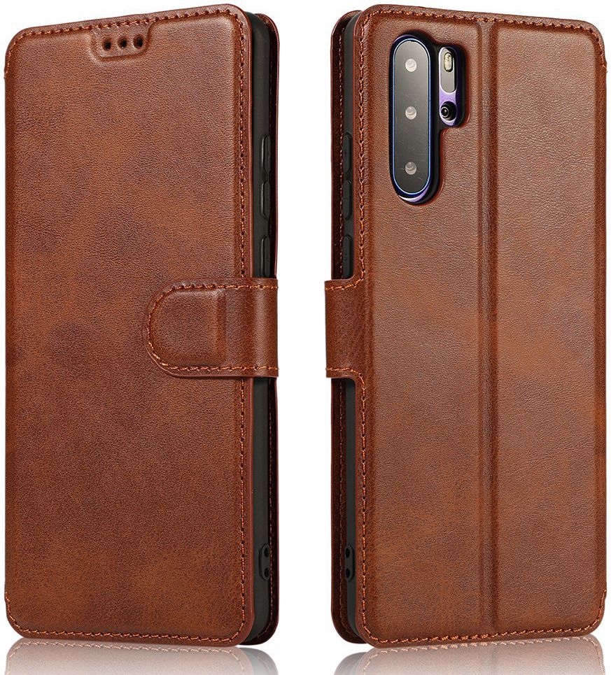Huawei P30 Pro Portemonnee Hoesje Bruin afbeelding 8