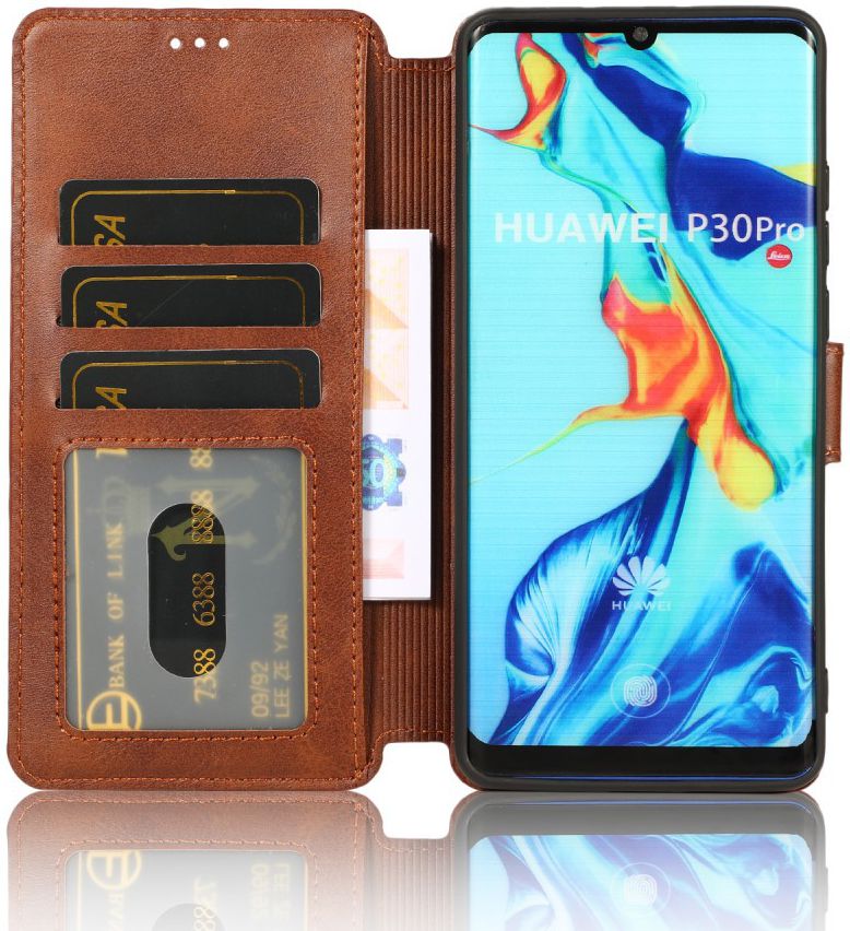 Huawei P30 Pro Portemonnee Hoesje Zwart afbeelding 3