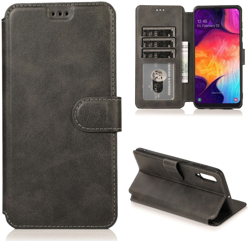 Samsung Galaxy A70 Portemonnee Hoesje Zwart afbeelding 6