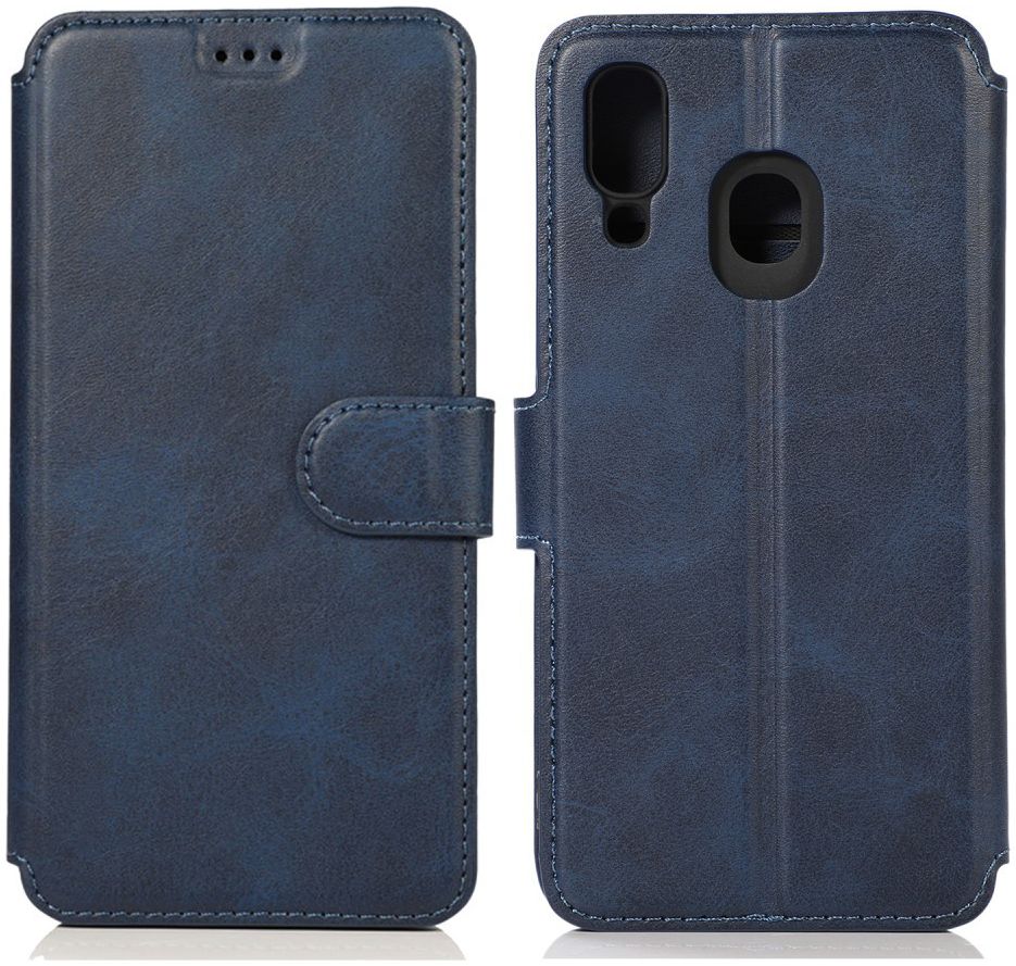 Samsung Galaxy A40 Stijlvol Portemonnee Hoesje Blauw afbeelding 8