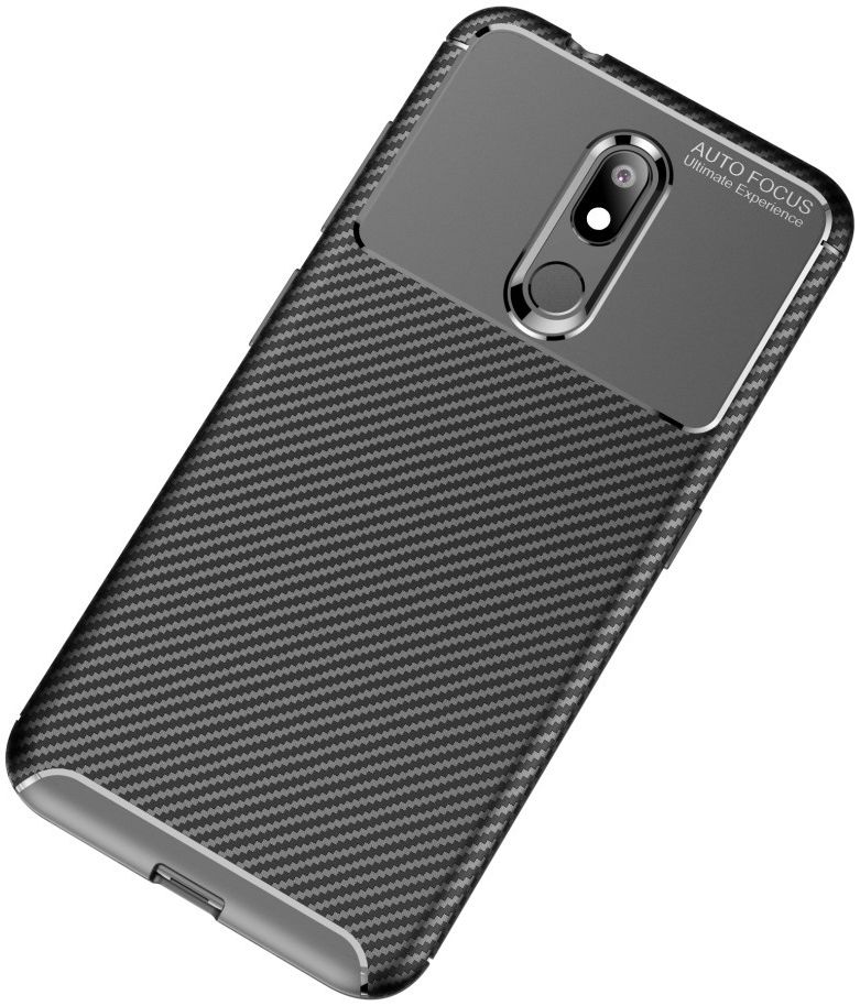 Nokia 3.2 Siliconen Carbon Hoesje Zwart afbeelding 11