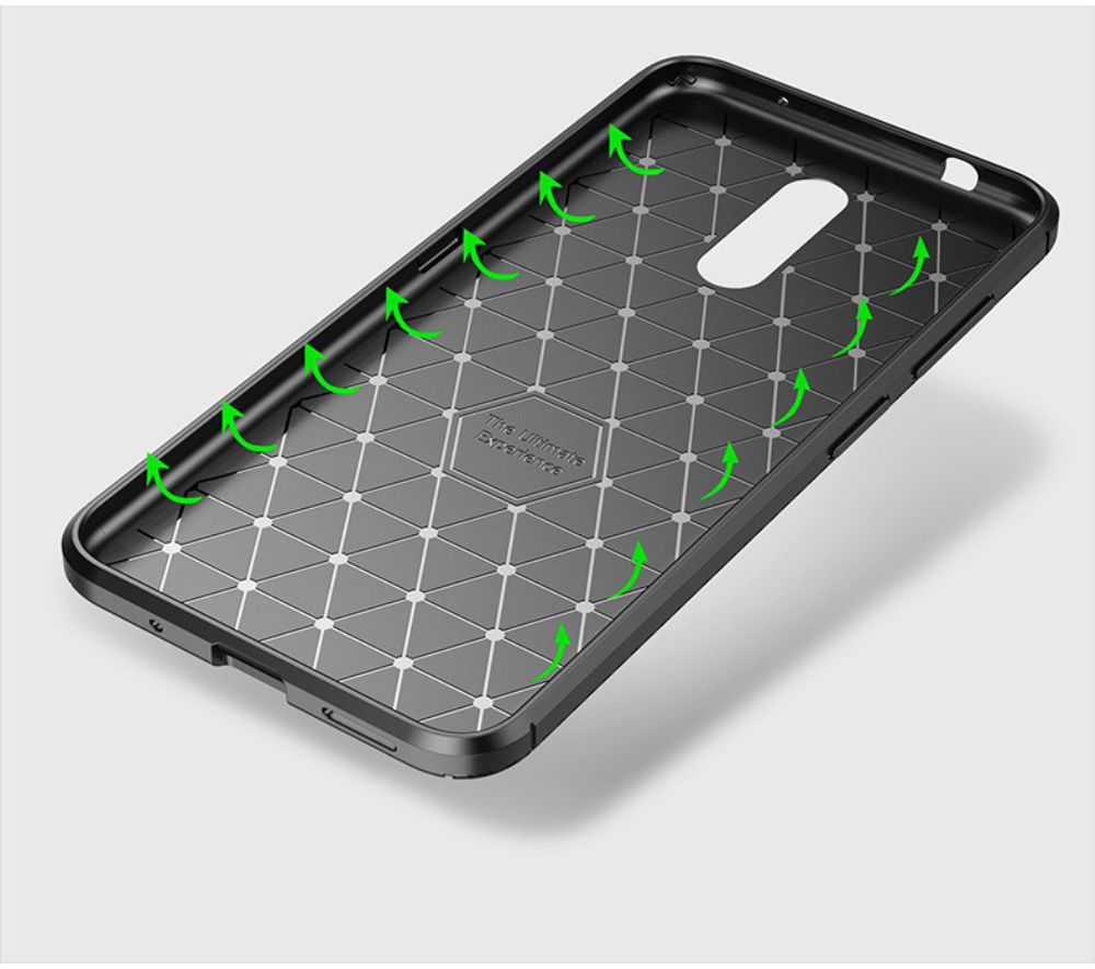 Nokia 3.2 Siliconen Carbon Hoesje Zwart afbeelding 19