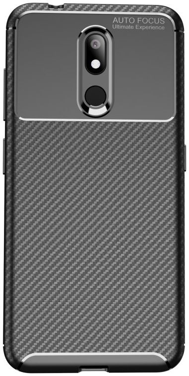Nokia 3.2 Siliconen Carbon Hoesje Zwart afbeelding 7