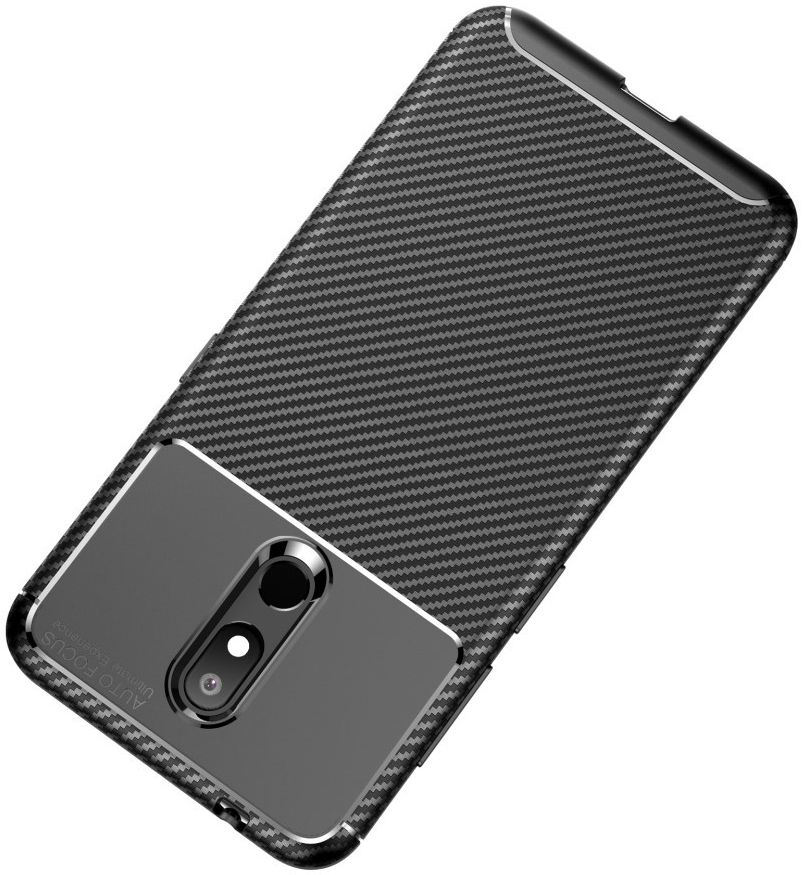 Nokia 3.2 Siliconen Carbon Hoesje Zwart afbeelding 9