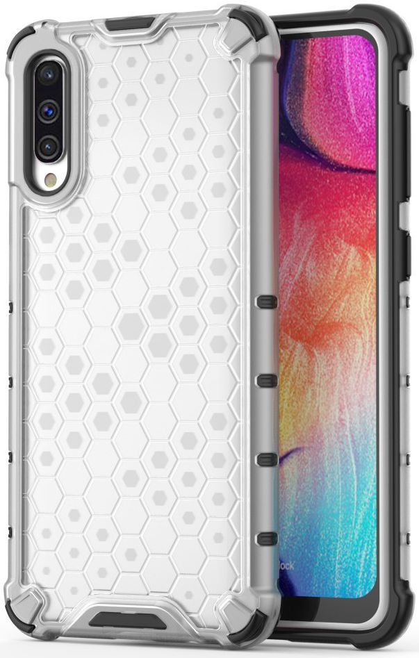 Samsung Galaxy A50 Siliconen Hoesje Shock Proof Hybride Transparant afbeelding 1