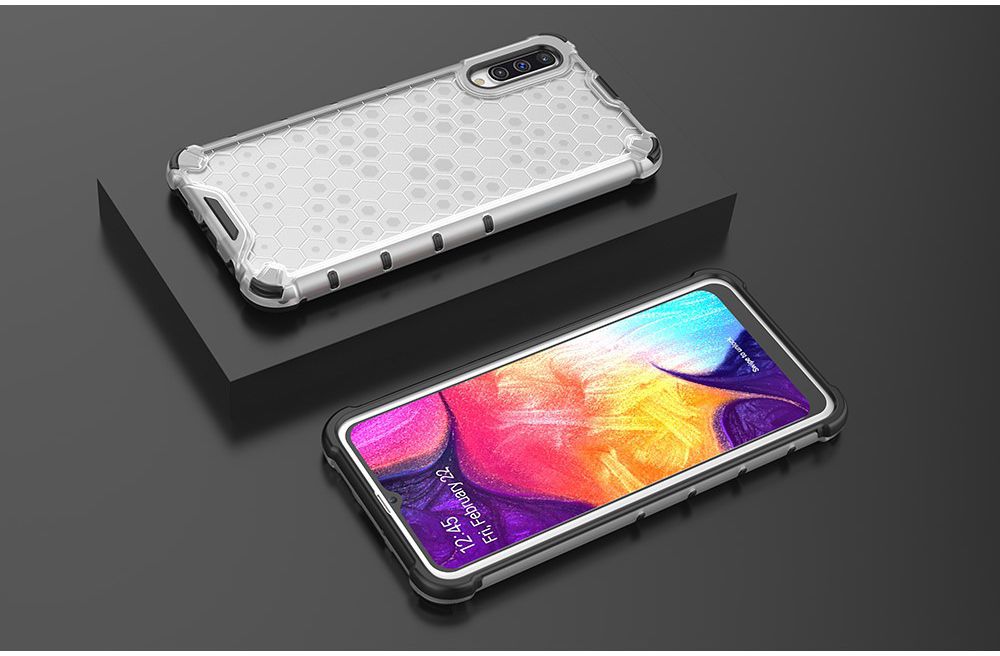 Samsung Galaxy A50 Siliconen Hoesje Shock Proof Hybride Transparant afbeelding 8