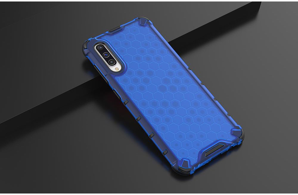 Samsung Galaxy A50 Siliconen Hoesje Shock Proof Hybride Blauw afbeelding 3