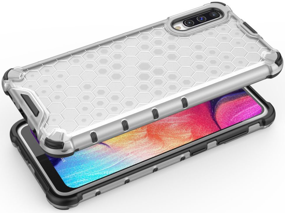 Samsung Galaxy A50 Siliconen Hoesje Shock Proof Hybride Blauw afbeelding 7